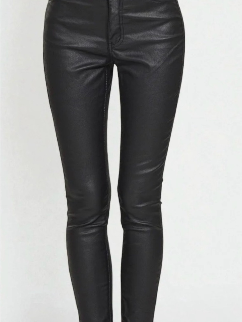 Zenana Black Faux Leather Skinny Pants